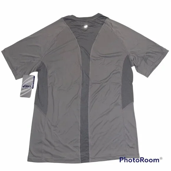 Asics Mens Small Favorite Short Sleeve Athletic Tee Top Gray NWT MR1684-36 - Picture 9 of 9